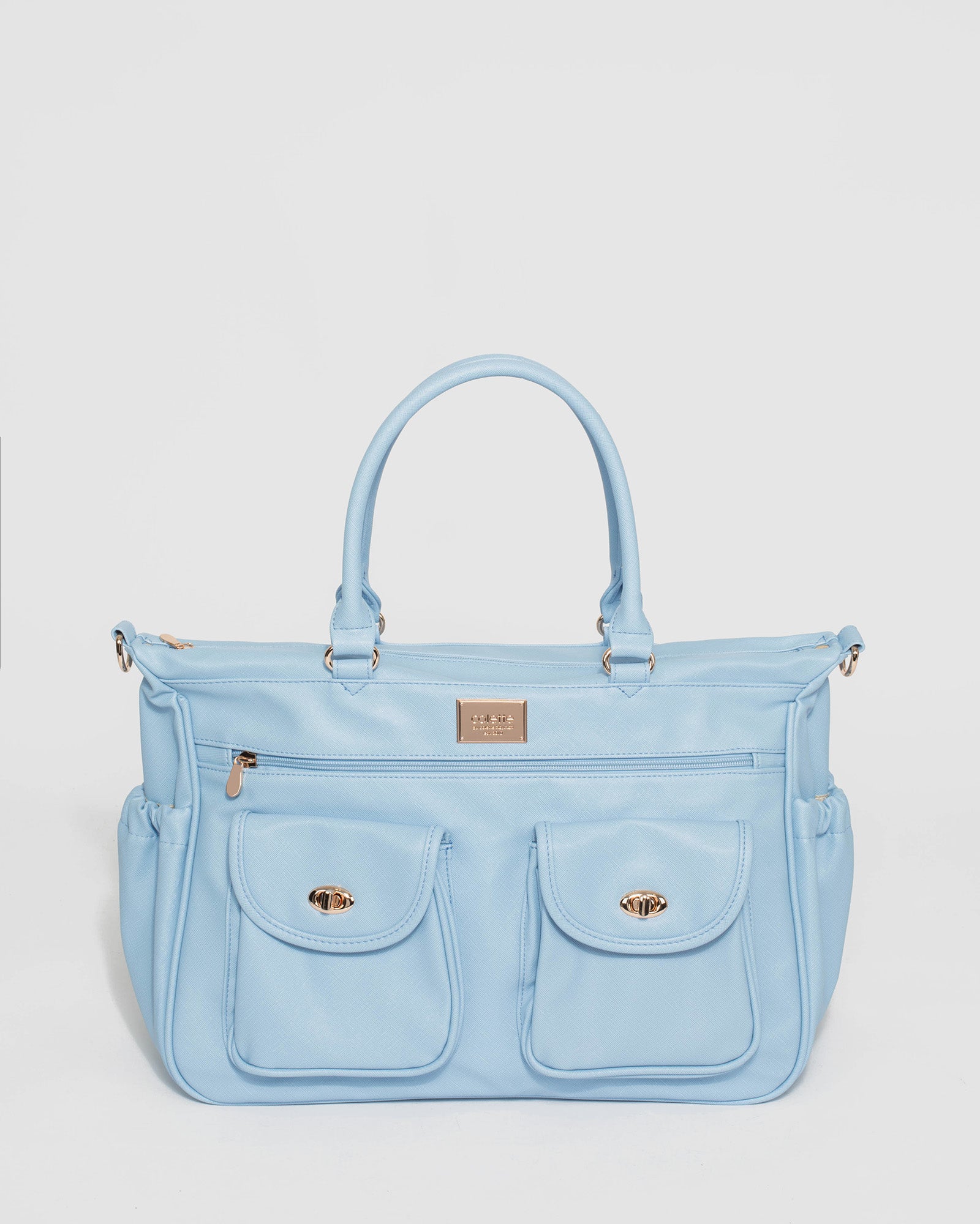 Blue Pu Baby Travel Bag