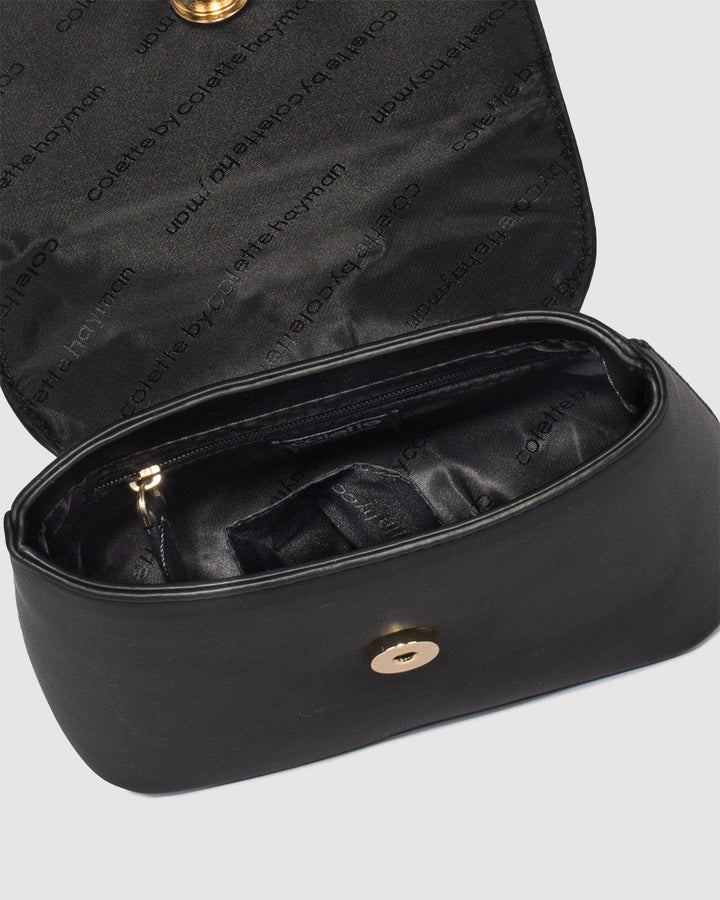 Colette by Colette Hayman Black Ashy Pearl Handle Mini Bag
