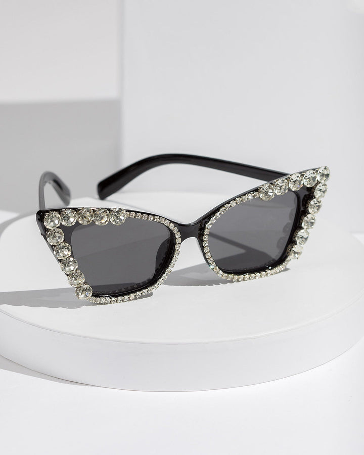 Colette by Colette Hayman Black Cat Eye Sunglasses