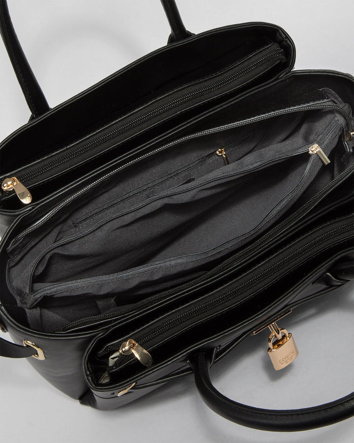 Colette by Colette Hayman Black Elora Tie Tassel Tote Bag