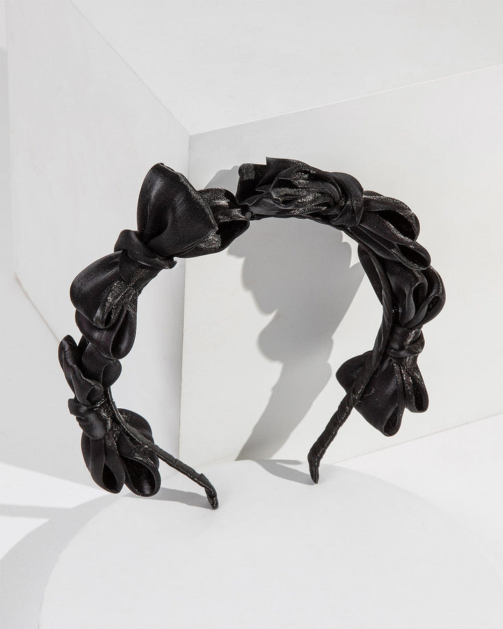 Colette by Colette Hayman Black Fabric Bow Headband