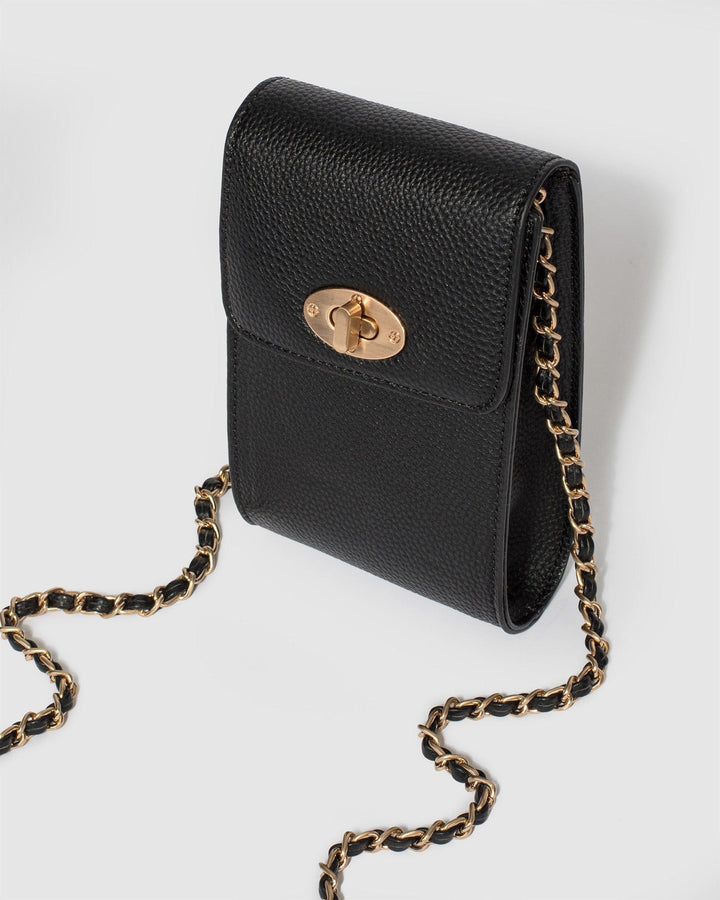Colette by Colette Hayman Black Koni Chain Bag