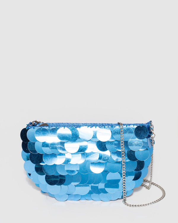 Colette by Colette Hayman Blue Ari Sequin Shoulder Bag
