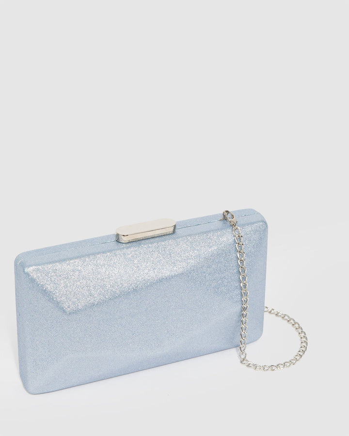 Colette by Colette Hayman Blue Liza Geo Hardcase Clutch Bag