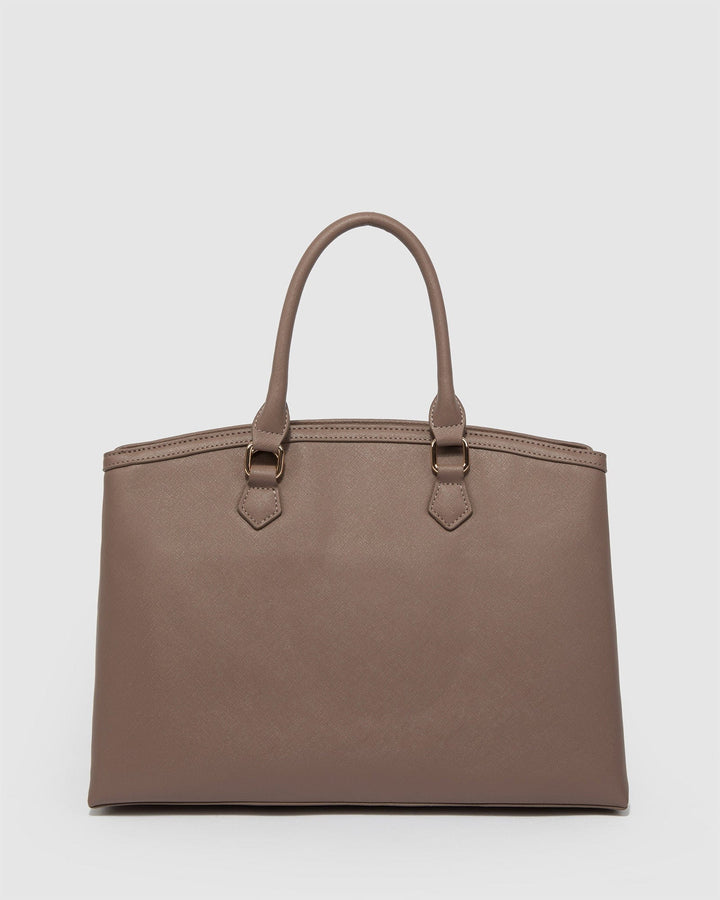 Colette by Colette Hayman Brown & Taupe Blair Rounded Tote Bag