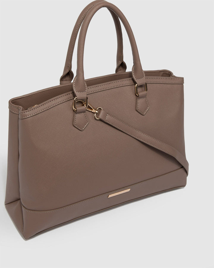 Colette by Colette Hayman Brown & Taupe Blair Rounded Tote Bag