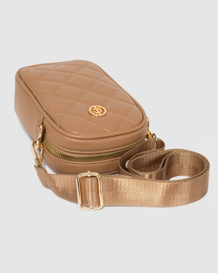 Colette by Colette Hayman Caramel Rubee Quilted Crossbody Bag