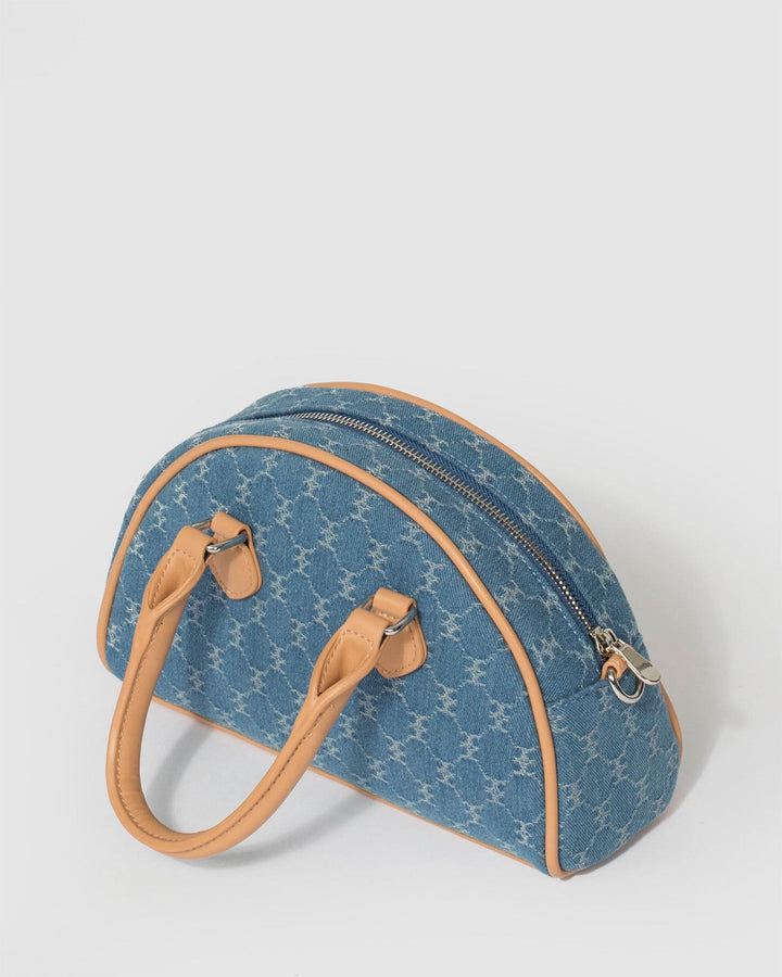 Colette by Colette Hayman Denim Blue Mercedes Bowler Bag