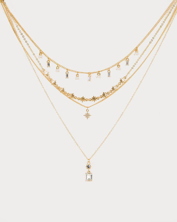 Colette by Colette Hayman Gold Charm Necklace Stacking Necklace Pack