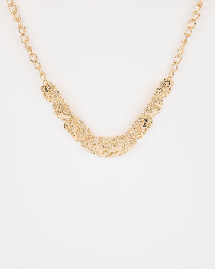 Colette by Colette Hayman Gold Chunky Metal Plated Necklace