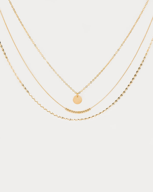 Colette by Colette Hayman Gold Circle Pendant 3pk Multi Necklace