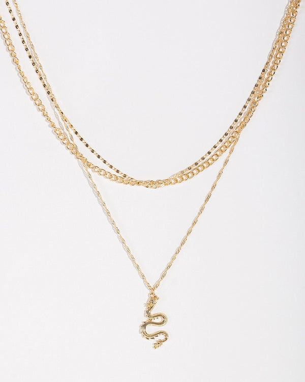 Colette by Colette Hayman Gold Dragon Pendant Necklace Pack