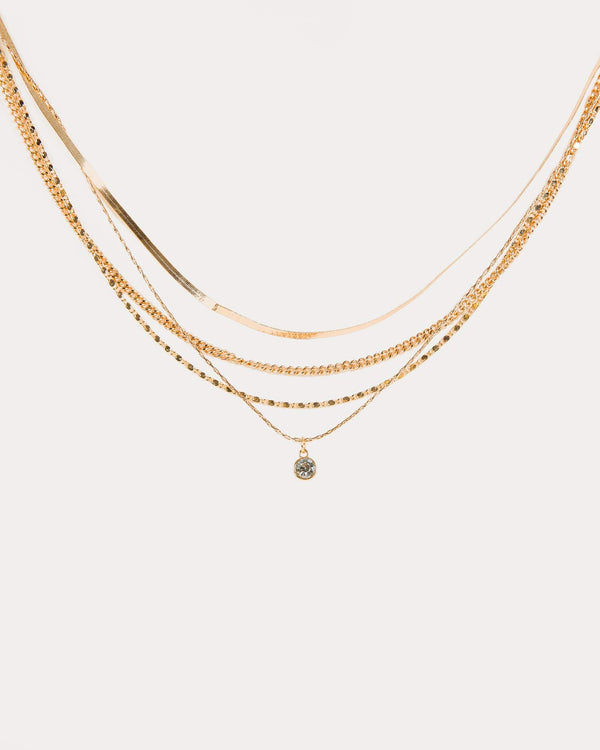 Colette by Colette Hayman Gold Multi Layer Fine Chain Necklace