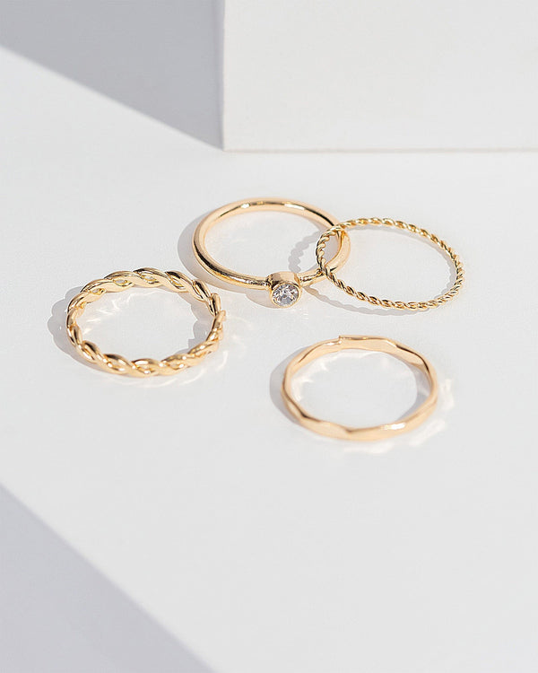Colette by Colette Hayman Gold Multi Pack Fine Metal Rings