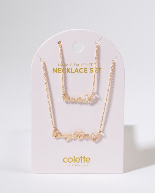 Colette by Colette Hayman Gold Mum & Daughter Necklace Set