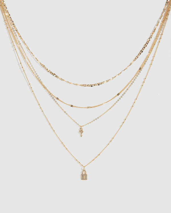 Colette by Colette Hayman Gold Padlock Stacking Necklace Pack