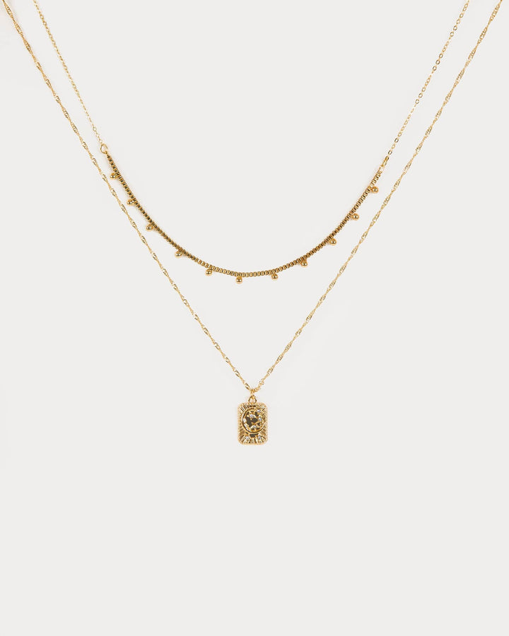 Colette by Colette Hayman Gold Rectangle Pendant 2pk Multi Necklace