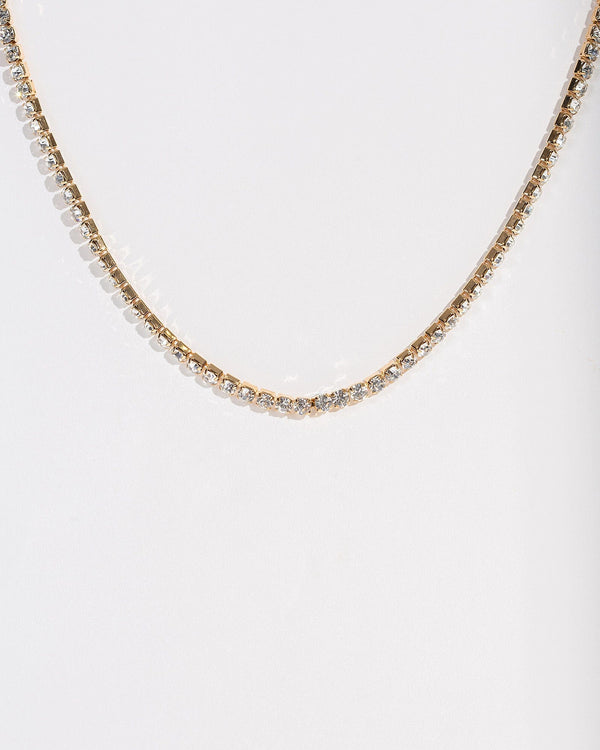 Colette by Colette Hayman Gold Row Choker Necklace
