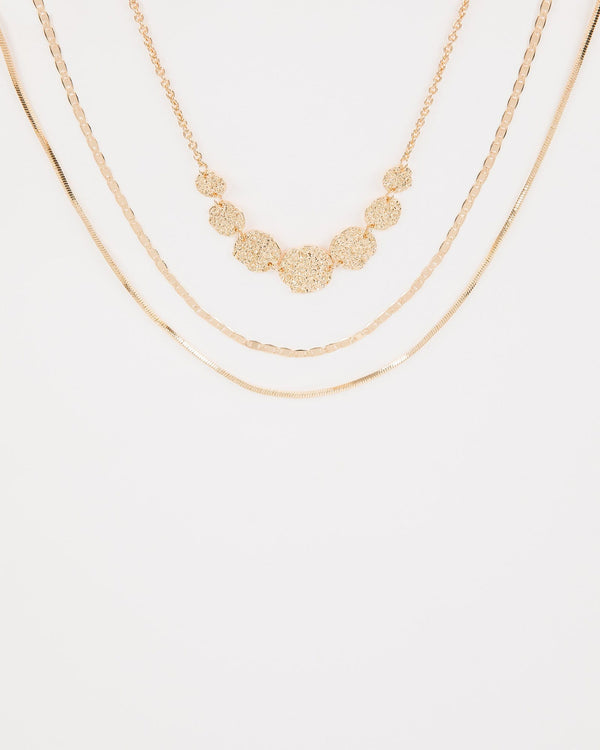 Colette by Colette Hayman Gold Textured Necklace Pack