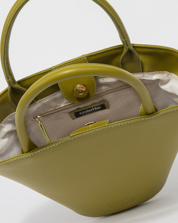 Colette by Colette Hayman Green & Olive Mallory Fan Tote Bag