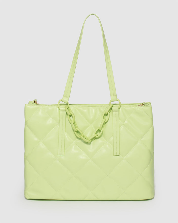 Colette by Colette Hayman Green Shanice Quilted Tote Bag