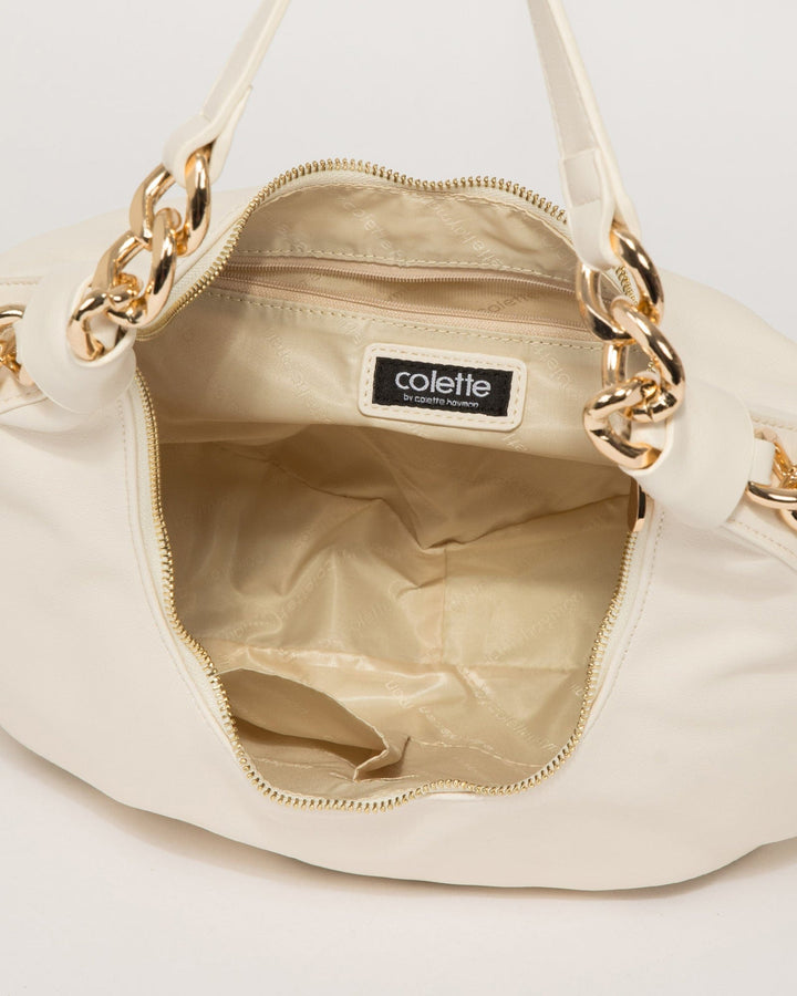Colette by Colette Hayman Ivory Becky Chain Shoulder Bag