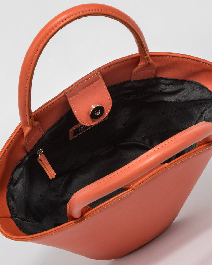 Colette by Colette Hayman Orange & Sienna Mallory Fan Tote Bag