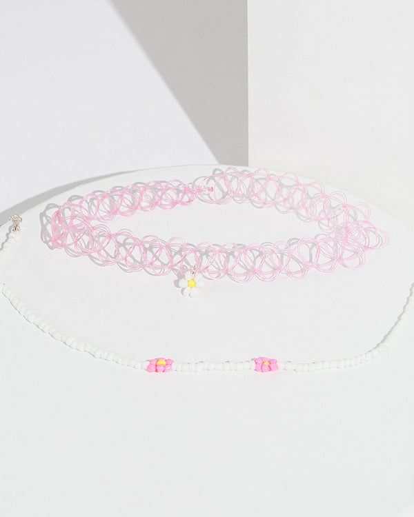 Colette by Colette Hayman Pink 90'S Choker Necklace Pack