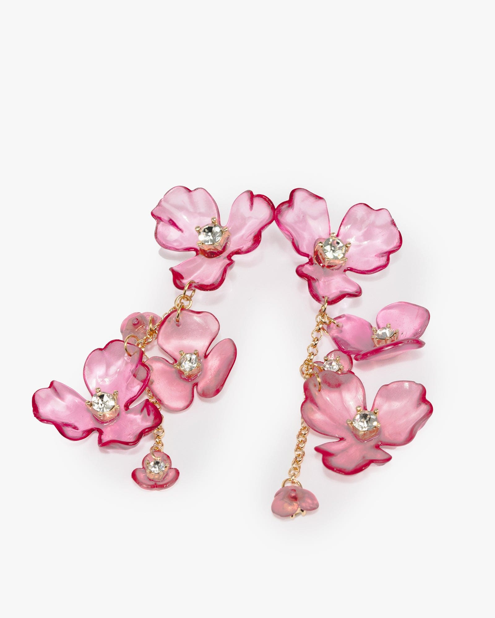 Pink Acrylic Flower Statement Earrings colette hayman
