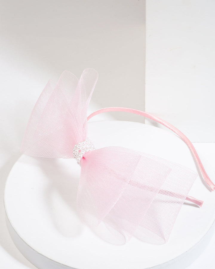 Colette by Colette Hayman Pink Girls Bow Headband