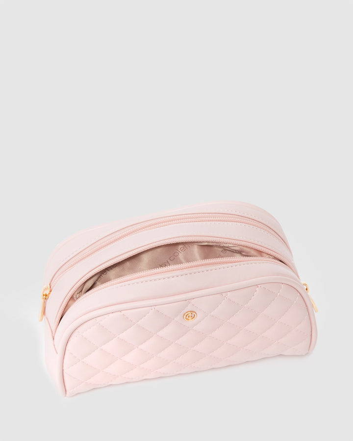 Colette by Colette Hayman Pink Reni Quilted Makeup Case