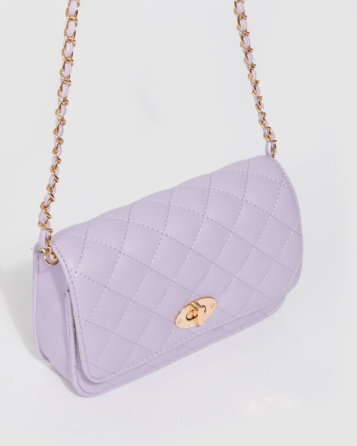 Colette by Colette Hayman Purple Ebony Lock Crossbody Bag