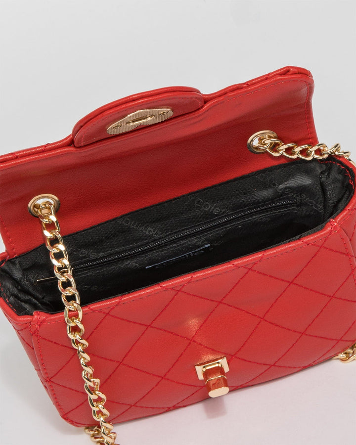 Colette by Colette Hayman Red Bella Quilted Crossbody