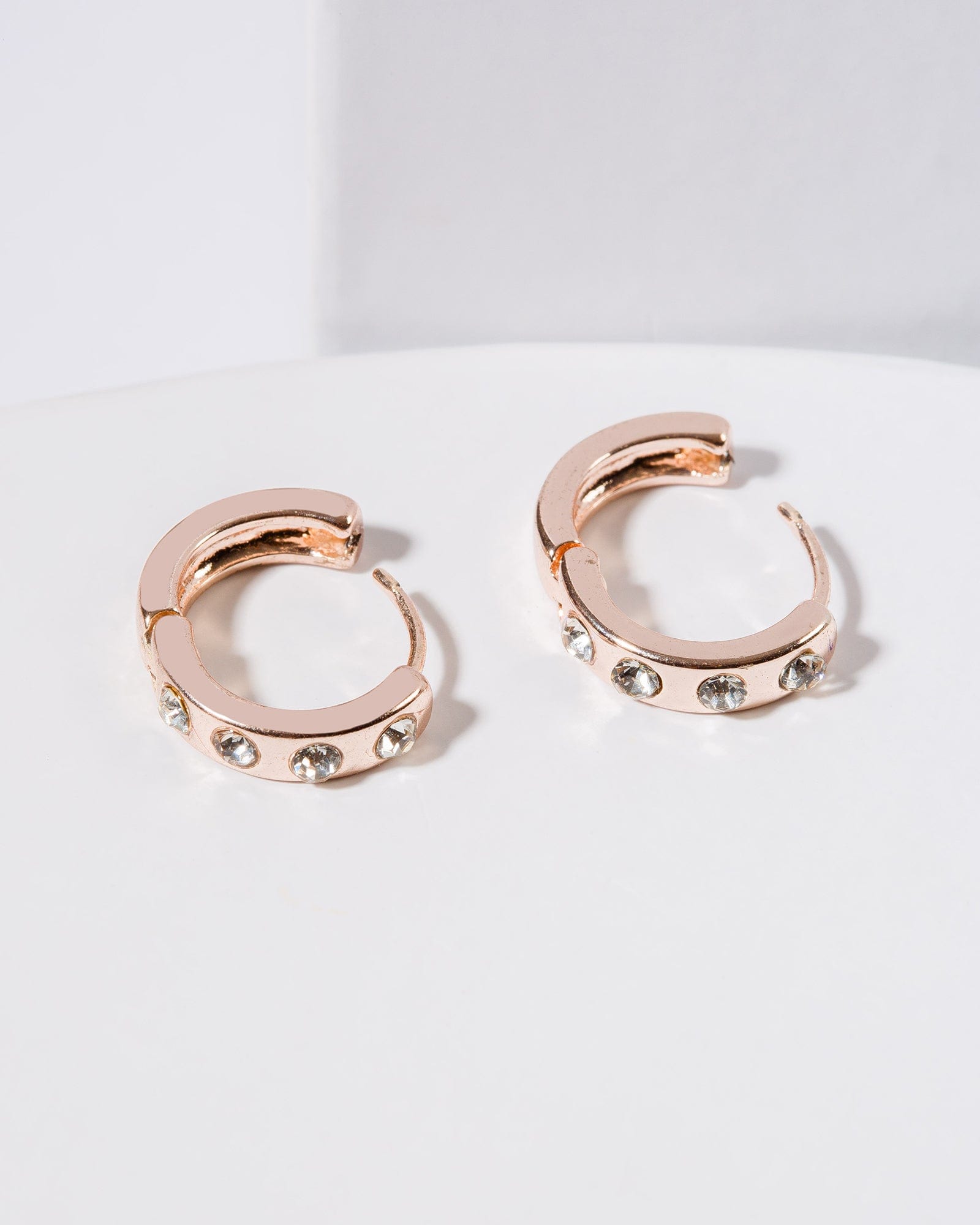 Rose Gold Ted Baker Earrings Australia Rose Gold Crystal Hoop - Main Image