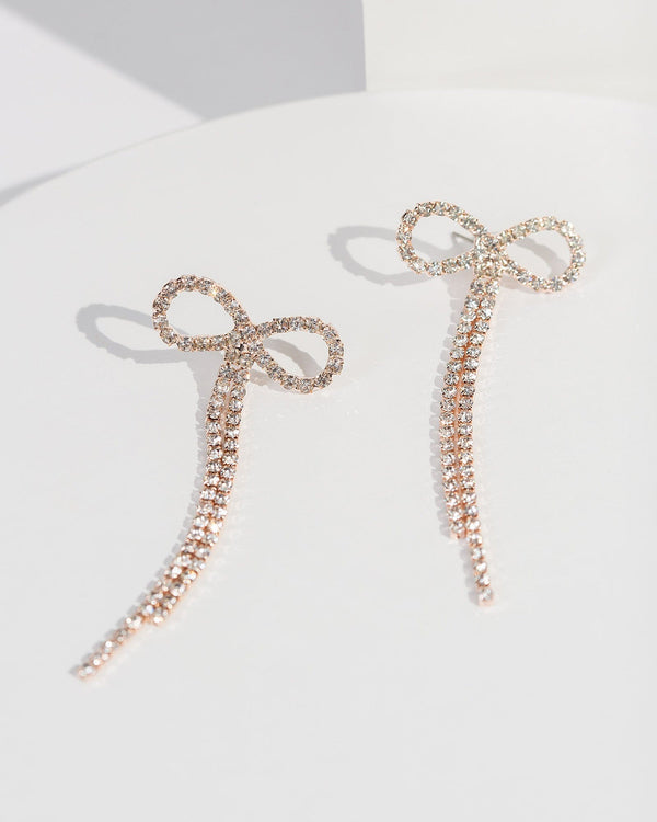 Colette by Colette Hayman Rose Gold Loop Tassel Earrings