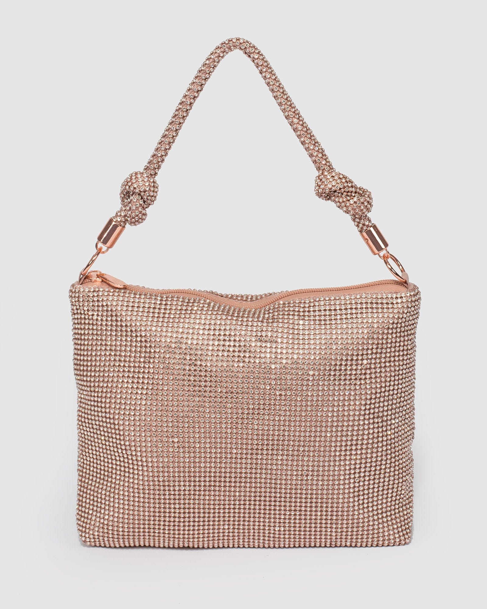 Rose Gold Rosanna Crystal Clutch Bag Online Colette Hayman