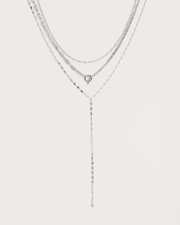 Colette by Colette Hayman Silver Chain Link Lariat Necklace