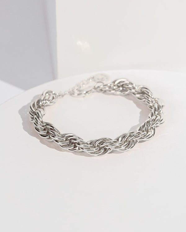 Colette by Colette Hayman Silver Chunky Twist Chain Bracelet