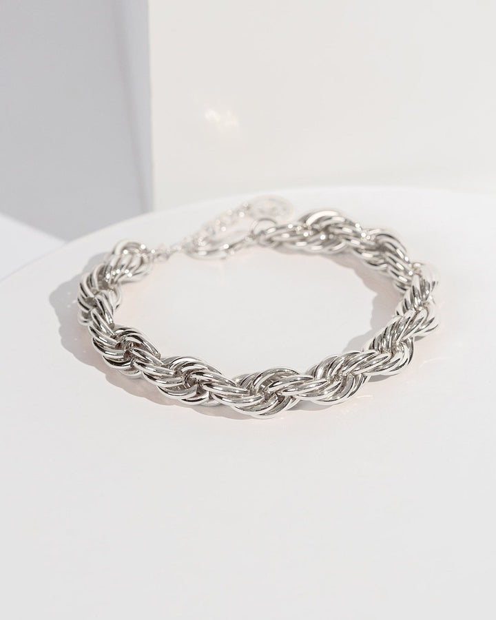 Colette by Colette Hayman Silver Chunky Twist Chain Bracelet