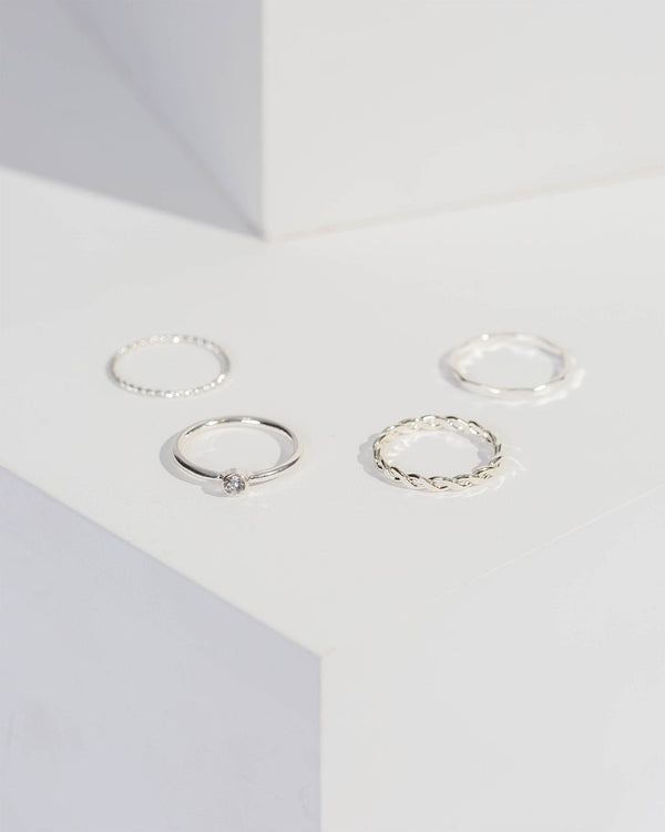 Colette by Colette Hayman Silver Fine Metal Ring Pack