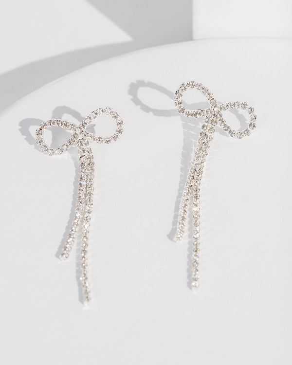 Colette by Colette Hayman Silver Loop Tassel Earrings