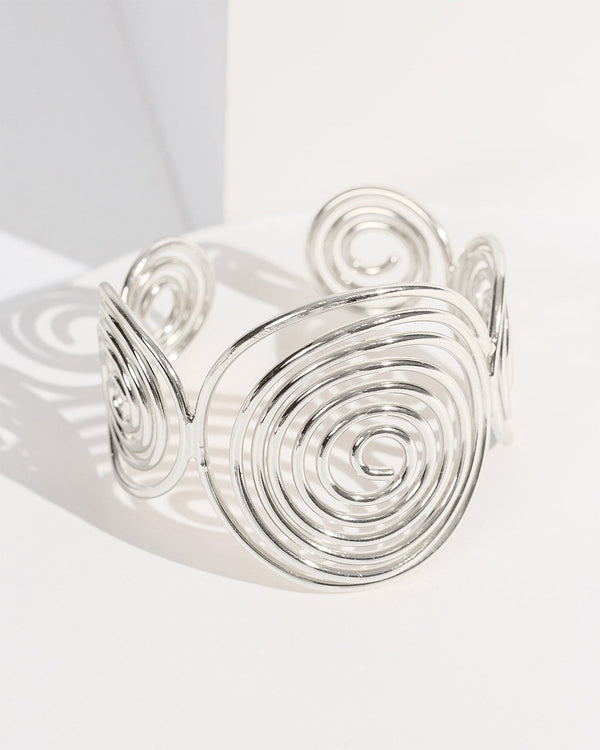 Colette by Colette Hayman Silver Spiral Statement Cuff Bracelet