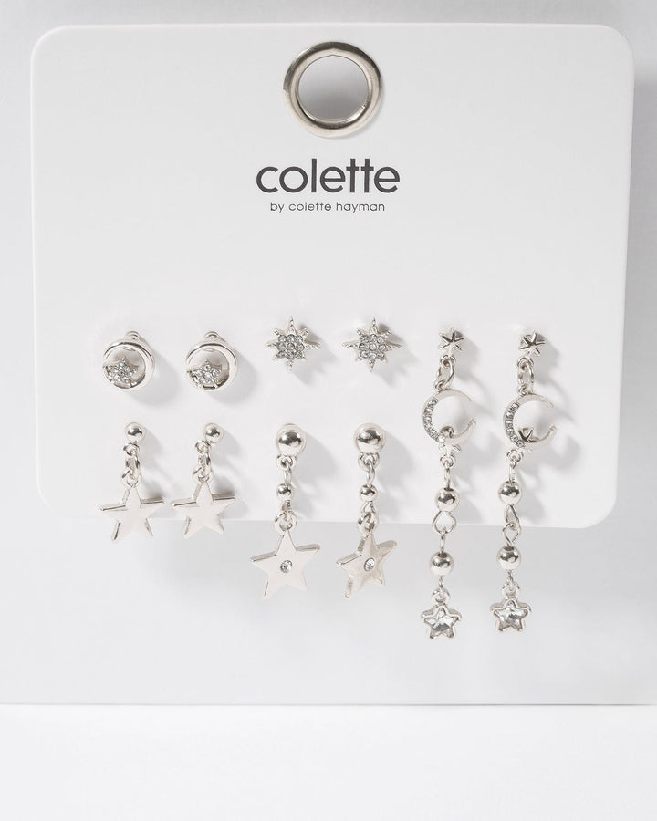 Colette by Colette Hayman Silver Starry Nights Stud Pack Earrings
