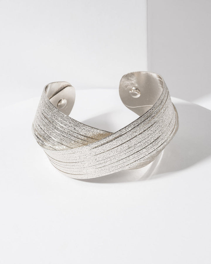Colette by Colette Hayman Silver Twisted Chunky Cuff Bracelet
