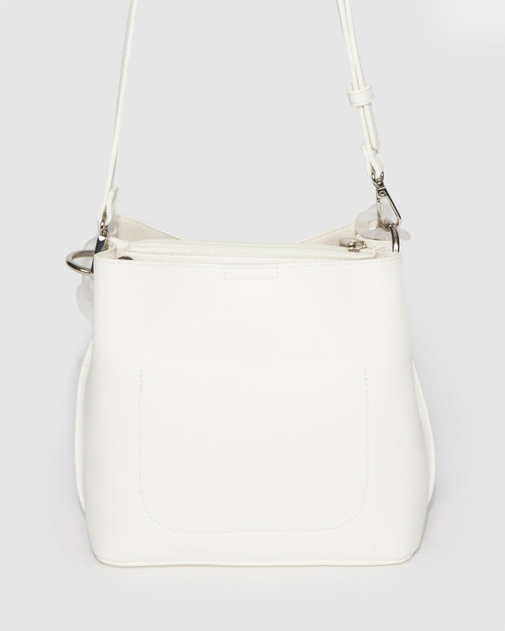 Colette by Colette Hayman White Harsha Chain Bucket Bag