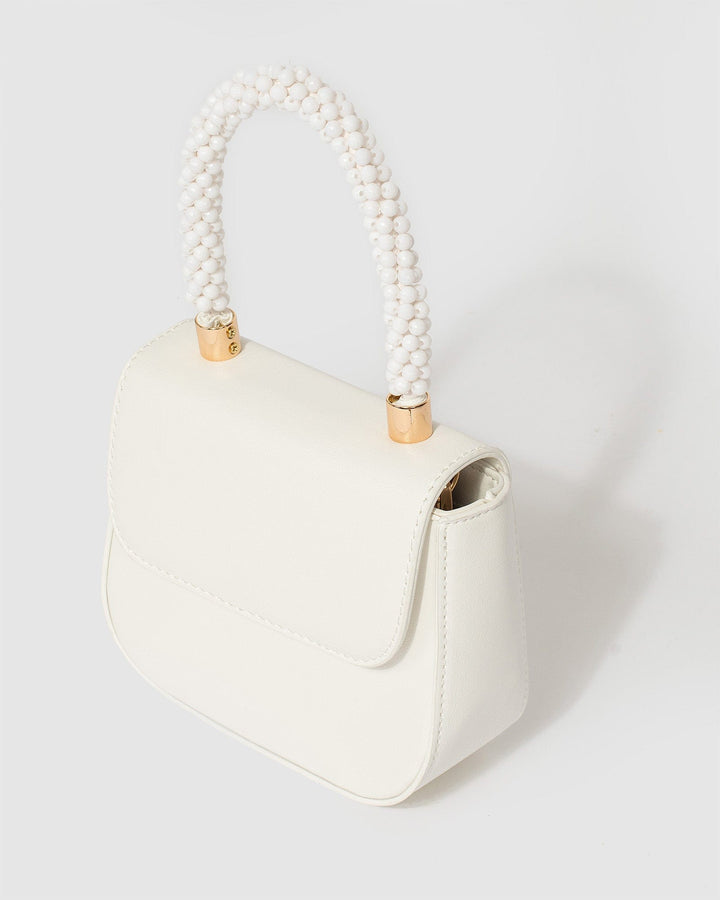 Colette by Colette Hayman White Jada Bead Mini Bag
