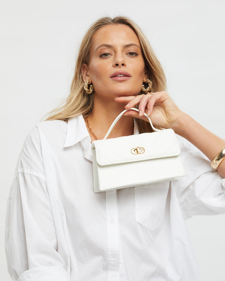 Colette by Colette Hayman White Luna Top Handle Bag