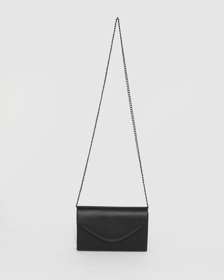 Black Lila Curve Clutch Bag | Clutch Bags