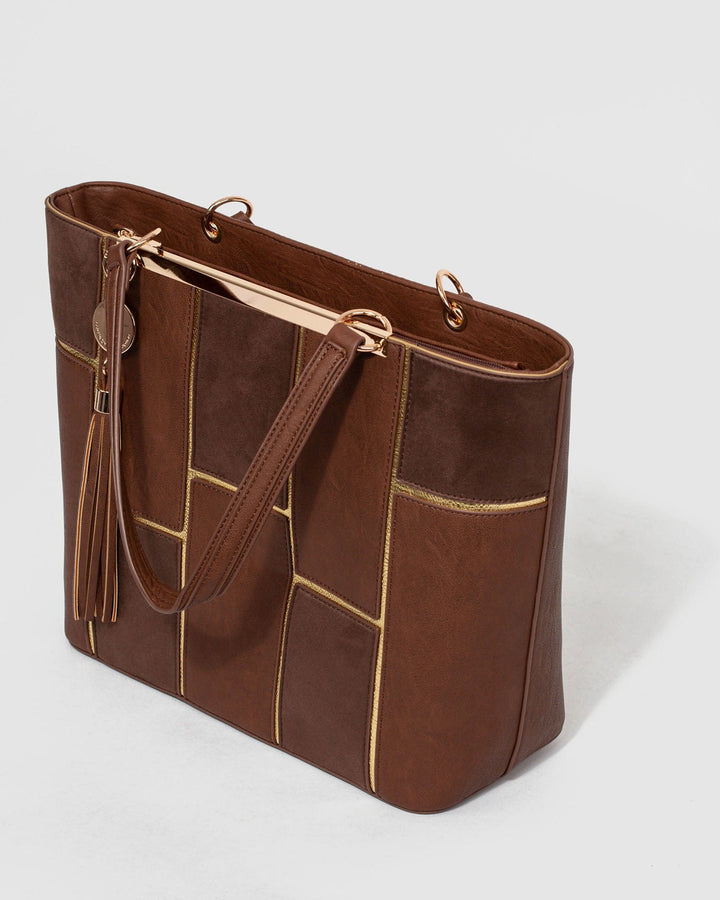 Brown Erica Limited Edition Panel Tote Bag | Tote Bags
