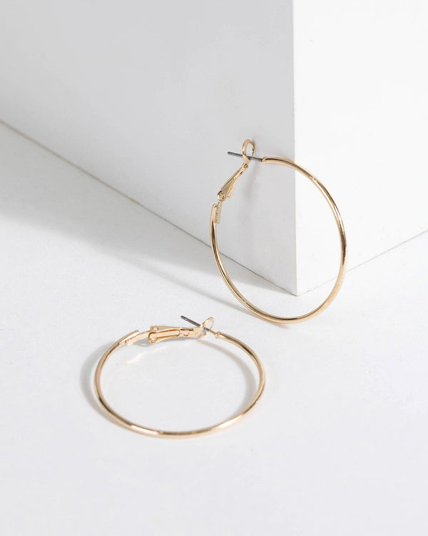 Gold 60Mm Medium Hoop Earrings | Earrings